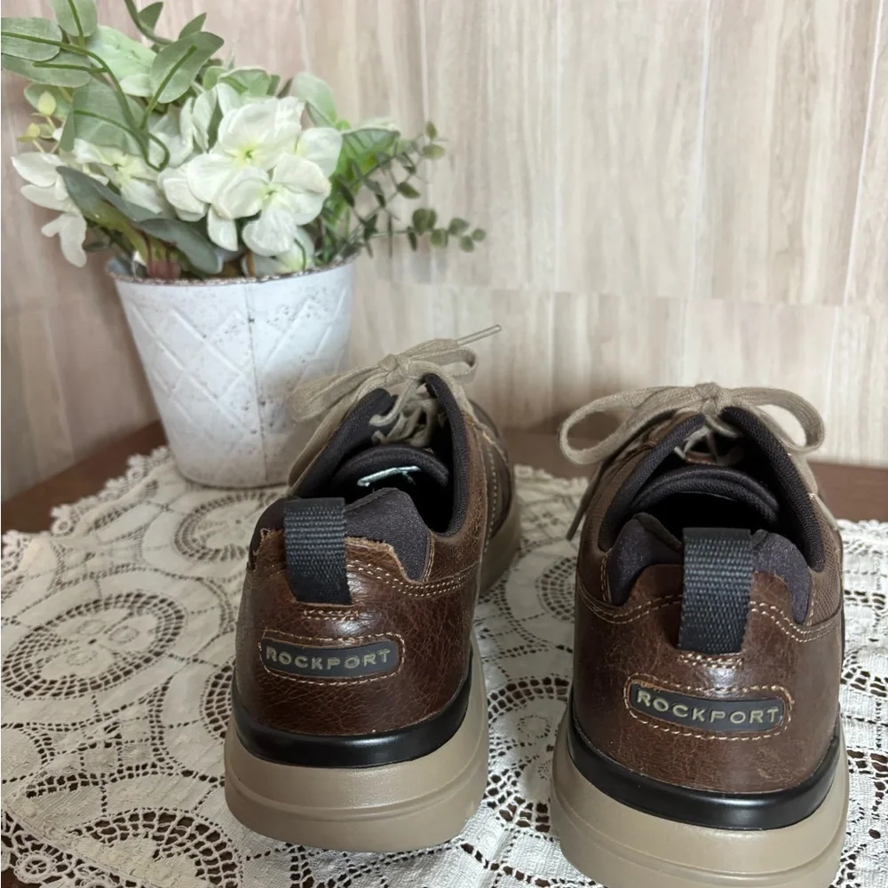 Rockport Brown Leather Men's Sneakers shoes
